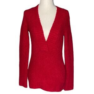 Women’s Size Small Moda International Red V Neck Sweater